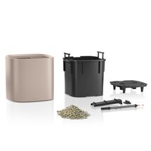 LECHUZA PILA Color Planter Γλάστρα 35.5x35.5x32.5cm ΑΥΤΟΠΟΤΙΖΟΜΕΝΗ με Δοχείο Φύτευσης Slate Grey Γερμανίας/German Design Award 2021