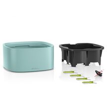 LECHUZA PILA Color Stick Γλάστρα 35.5x35.5x16.6cm ΑΥΤΟΠΟΤΙΖΟΜΕΝΗ με Δοχείο Φύτευσης για 4 Γλαστράκια Pastel Green Γερμανίας/German Design Award 2021