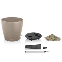 LECHUZA Classico 18 Επιτραπέζια Γλάστρα Ø19x17cm Αυτοποτιζόμενη SAND BROWN Γερμανίας