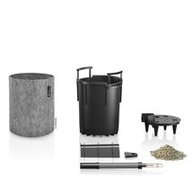 LECHUZA TRENDCOVER Felt 23 Γλάστρα με Φυσική Όψη Τσόχας Ø23x26.5cm Αυτοποτιζόμενη με Δοχείο Φύτευσης Dark Grey Γερμανίας