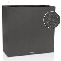 LECHUZA Canto WIDE 80 Επιδαπέδια Γλάστρα 79x37x76cm Αυτοποτιζόμενη Μαύρο του Γραφίτη Όψη Φυσική Πέτρα Γερμανίας