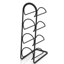 TEKNO-TEL Βάση-Κάβα 4 Φιαλών 12x22x43cm Επιχρωμιωμένο Ατσάλι Μαύρη Matt