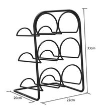 TEKNO-TEL Βάση-Κάβα 6 Φιαλών 22x20x33cm Επιχρωμιωμένο Ατσάλι Ασημί
