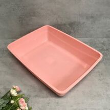 Τουαλέτα Γάτας Κλειστή 38x49.5x40cm Πλαστική Λευκό-Ροζ