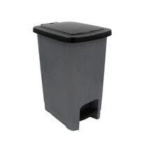 Κάδος Απορριμμάτων 10lt με Πεντάλ 20x27.5x35cm Πλαστικός Ασημί