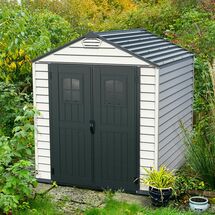 DURAMAX USA Αποθήκη Κήπου Βαρέως Τύπου Πλαστική 4.43m² 210.6x210.6x231cm 86kg StoreMax Plus 7'x7' Adobe & Anthracite
