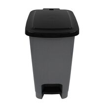 Κάδος Απορριμμάτων 40lt με Πεντάλ 42.5x30x53.5cm Πλαστικός Ασημί