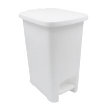 Κάδος Απορριμάτων 40lt με Πεντάλ 42.5x30x53.5cm Πλαστικός Λευκό