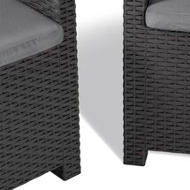 TOOMAX ITALY Καθιστικό-Σαλόνι Κήπου 4 Ατόμων + Τραπέζι Κήπου με Αποθηκευτικό Χώρο Πολυπροπυλένιο Rattan Ανθρακί ARTEMIDE 4 SEATS