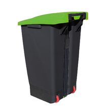 Κάδος Απορριμάτων 70lt 44x52x73cm 3.7kg Πλαστικός Επαγγελματικός/Οικιακός με Ρόδες και Χειρολαβή Μαύρο - Πράσινο