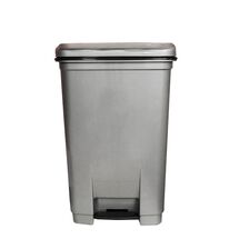 VIOMES Ελλάδας Κάδος Απορριμάτων με Πεντάλ 30x31.5x45cm 28lt Ασημί Ελλάδας