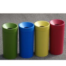 VIOMES Ελλάδας Κάδος Απορριμμάτων/Ανακύκλωσης 28lt Ø30x50cm Πλαστικός με Άνοιγμα Ø12.5cm στο Καπάκι Κεράσι