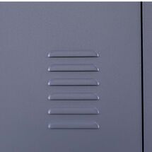 STEELEN Μεταλλική Ντουλάπα - Φοριαμός (Locker) 38x45x191cm 3 Θέσεων 22kg Πάχος 0.4mm 4 Ρυθμιζόμενα Πόδια Ανθρακί Ματ