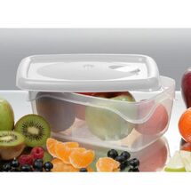 BAMA Ιταλίας Τάπερ-Φαγητοδοχείο 22.5x15.5x9.5cm Ορθογώνιο με Βαλβίδα 2lt Διάφανο