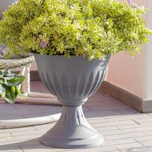 Ανθοστήλη/Γλάστρα Ø25x26.5cm Πλαστική 4lt Γκρι CALICE ALBA BAMA Ιταλίας