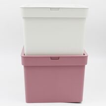 VIOMES Ελλάδας Κουτί Αποθήκευσης 28x18.5x13.5cm Πλαστικό 5lt Βάρος 0.25kg Ροζ Παστέλ Nova