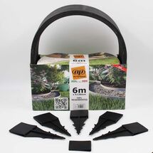 Φράχτης Παρτεριού Κήπου Μήκος 6 μέτρα x0.4x12cm Πλαστικός 2.46kg Ανθρακί ECOBORDURA Extrusion ARTPLAST Ιταλίας