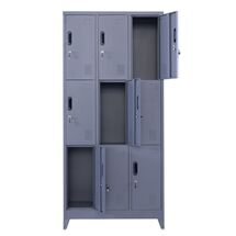 STEELEN Μεταλλική Ντουλάπα - Φοριαμός (Locker) 90x45x195cm 9 Ντουλάπια Πάχος 0.4mm με Ρυθμιζόμενα Πόδια 50kg Ανθρακί Ματ