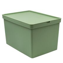 VIOMES Ελλάδας Κουτί Αποθήκευσης 35.5x25.5x22cm Πλαστικό 16lt Βάρος 0.45kg Πράσινο της Ελιάς Παστέλ Nova