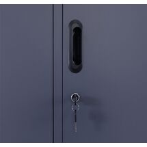 STEELEN Μεταλλική Ντουλάπα - Φοριαμός (Locker) ΧΩΡΙΣ ΠΟΔΙΑ 90x40x185cm 12 Θέσεων Χωρίς Πόδια 42kg Πάχος 0.4mm Ανθρακί Ματ