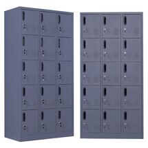 STEELEN Μεταλλική Ντουλάπα - Φοριαμός (Locker) 90x45x180cm 15 Ντουλάπια Πάχος 0.4mm ΧΩΡΙΣ ΠΟΔΙΑ 54kg Ανθρακί Ματ