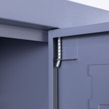 STEELEN Μεταλλική Ντουλάπα - Φοριαμός (Locker) 90x45x190cm 4 Θέσεων Πάχος 0.6mm με Ρυθμιζόμενα Πόδια 46kg Ανθρακί Ματ