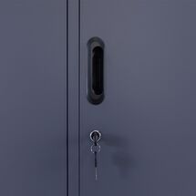 STEELEN Μεταλλική Ντουλάπα - Φοριαμός (Locker) 90x45x185cm 3φυλλη 51kg ΧΩΡΙΣ ΠΟΔΙΑ Πάχος 0.4mm Ανθρακί Ματ