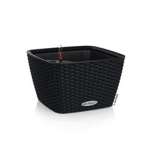 LECHUZA Bacino Cottage 30 Επιδαπέδια Γλάστρα 30x30x18cm Αυτοποτιζόμενη με Δοχείο Φύτευσης Μαύρο του Γραφίτη Γερμανίας