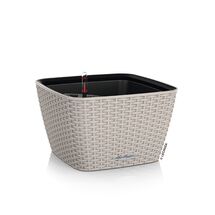 LECHUZA Bacino Cottage 30 Επιδαπέδια Γλάστρα 30x30x18cm Αυτοποτιζόμενη με Δοχείο Φύτευσης SAND BROWN Γερμανίας