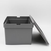 Κουτί Αποθήκευσης 35.5x25.5x22cm Πλαστικό 16lt Βάρος 0.45kg Γκρι Viomes Nova Ελλάδας