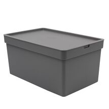 Κουτί Αποθήκευσης 35.5x25.5x22cm Πλαστικό 16lt Βάρος 0.45kg Γκρι Viomes Nova Ελλάδας