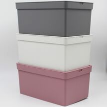 Κουτί Αποθήκευσης 35.5x25.5x22cm Πλαστικό 16lt Βάρος 0.45kg Γκρι Viomes Nova Ελλάδας