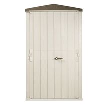 TOOMAX Ιταλίας Αποθήκη Κήπου Βαρέως Τύπου Πλαστική 130x75.6x218.4cm 49kg MASSIF HIGH STORER PLUS TAUPE GREY/BROWN