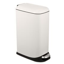 VESTA Κάδος Απορριμμάτων 20lt SOFT CLOSE 23.5x40x56cm με Πεντάλ και Εσωτερικό Κάδο 3.89kg Μεταλλικός Λευκός