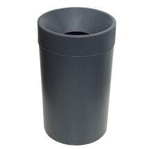 VIOMES Ελλάδας Κάδος Απορριμμάτων/Ανακύκλωσης 28lt Ø30x50cm Πλαστικός με Άνοιγμα Ø12.5cm στο Καπάκι Ασημί Ελλάδας