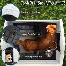 Σπίτι Σκύλου XXLARGE 123x110x114cm 24kg Λευκό Πάγου-Γκρί VESTA