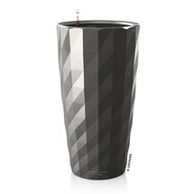 LECHUZA DIAMANTE 40 PREMIUM Ø40x75cm Αυτοποτιζόμενη με Δοχείο Φύτευσης Charcoal Metallic High Gloss Γερμανίας