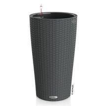 LECHUZA CILINDRO COTTAGE 23 Επιδαπέδια Γλάστρα Ø23x41cm Αυτοποτιζόμενη με Δοχείο Φύτευσης Ανθρακί Γερμανίας