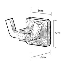 TEKNO-TEL Άγκιστρο-Κρεμάστρα 2 Θέσεων Μπάνιου 8x6x5cm Αλουμινίου Επιτοίχια με Βίδες Λευκή Matte