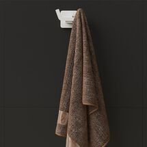 TEKNO-TEL Άγκιστρο-Κρεμάστρα 2 Θέσεων Μπάνιου 8x6x5cm Αλουμινίου Επιτοίχια με Βίδες Λευκή Matte