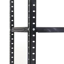 VESTA Μεταλλική Γαλβανιζέ Ραφιέρα Dexion 5όροφη 75x30x168cm 7.8kg MAX Αντοχή 150kg (30kg / Ράφι) Μαύρη