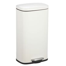 VESTA Κάδος Απορριμμάτων 30lt SOFT CLOSE 35x28x63.5cm με Πεντάλ και Εσωτερικό Κάδο 4.65kg Μεταλλικός Λευκός