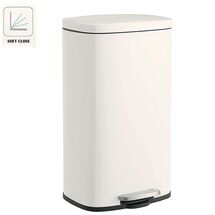 VESTA Κάδος Απορριμμάτων 30lt SOFT CLOSE 35x28x63.5cm με Πεντάλ και Εσωτερικό Κάδο 4.65kg Μεταλλικός Λευκός