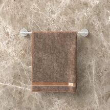 TEKNO-TEL Κρεμάστρα - Ράγα Πετσέτας Μπάνιου 47x6x5cm Αλουμινίου Επιτοίχια με Βίδες Satin