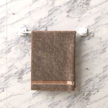 TEKNO-TEL Κρεμάστρα - Ράγα Πετσέτας Μπάνιου 47x6x5cm Αλουμινίου Επιτοίχια με Βίδες Λευκή Matte