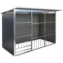 STEELEN Μεταλλικό Κλουβί-Περίφραξη Σκύλων/Ζώων 260x160x180cm (9'x5.5') 4.16m² Γαλβανιζέ KENNEL A