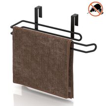 TEKNO-TEL Κρεμάστρα Ντουλαπιού Κουζίνας 27x7x9cm Πολυχρηστική Επιχρωμιωμένο Ατσάλι Μαύρη