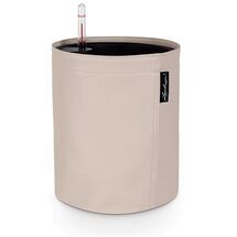 LECHUZA TRENDCOVER 32 Γλάστρα με Επιφάνεια Vegan Δέρμα Ø32x33cm Αυτοποτιζόμενη με Δοχείο Φύτευσης Κρεμ Γερμανίας