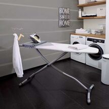 Σιδερώστρα Εργονομική SUPER ΓΙΓΑΣ Με Μεγάλη Επιφάνεια Σιδερώματος 146x41.5x60-96cm 8.5kg με Φορητή Πλαστική Βάση για το Σίδερο και Ρυθμιζόμενο Ύψος Γκρι Σκούρο VERA