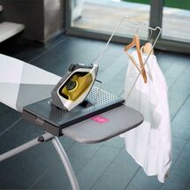 Σιδερώστρα Εργονομική SUPER ΓΙΓΑΣ Με Μεγάλη Επιφάνεια Σιδερώματος 146x41.5x60-96cm 8.5kg με Φορητή Πλαστική Βάση για το Σίδερο και Ρυθμιζόμενο Ύψος Γκρι Σκούρο VERA